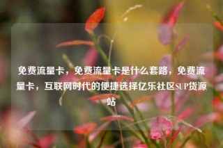 免费流量卡，免费流量卡是什么套路，免费流量卡，互联网时代的便捷选择亿乐社区SUP货源站