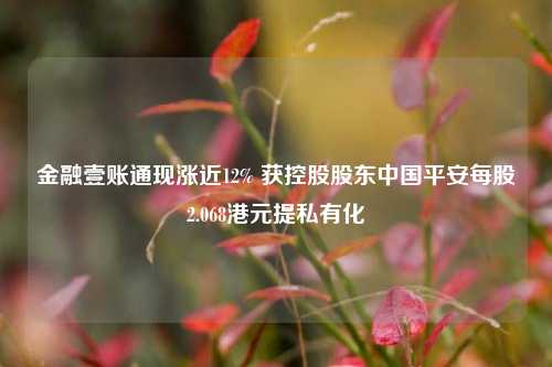 金融壹账通现涨近12% 获控股股东中国平安每股2.068港元提私有化  第1张