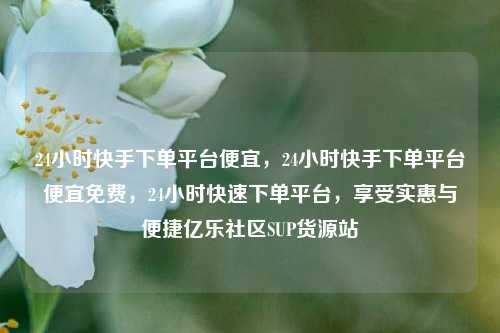 24小时快手下单平台便宜，24小时快手下单平台便宜免费	，24小时快速下单平台，享受实惠与便捷亿乐社区SUP货源站  第1张