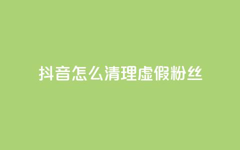 抖音怎么清理虚假粉丝 - 如何有效清理抖音平台上的虚假粉丝！  第1张