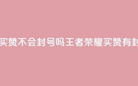 王者荣耀买赞不会封号吗(王者荣耀买赞有封号风险吗？)  第1张