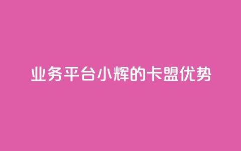 QQ业务平台小辉的卡盟优势  第1张