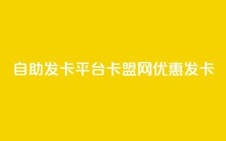 自助发卡平台——卡盟网优惠发卡