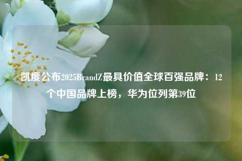 凯度公布2025BrandZ最具价值全球百强品牌：12个中国品牌上榜，华为位列第39位  第1张