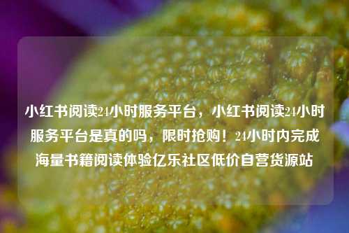 小红书阅读24小时服务平台，小红书阅读24小时服务平台是真的吗	，限时抢购！24小时内完成海量书籍阅读体验亿乐社区低价自营货源站  第1张