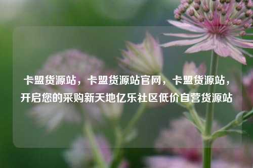 卡盟货源站，卡盟货源站官网	，卡盟货源站，开启您的采购新天地亿乐社区低价自营货源站  第1张