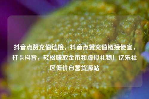 抖音点赞充值链接	，抖音点赞充值链接便宜，打卡抖音，轻松赚取金币和虚拟礼物！亿乐社区低价自营货源站  第1张